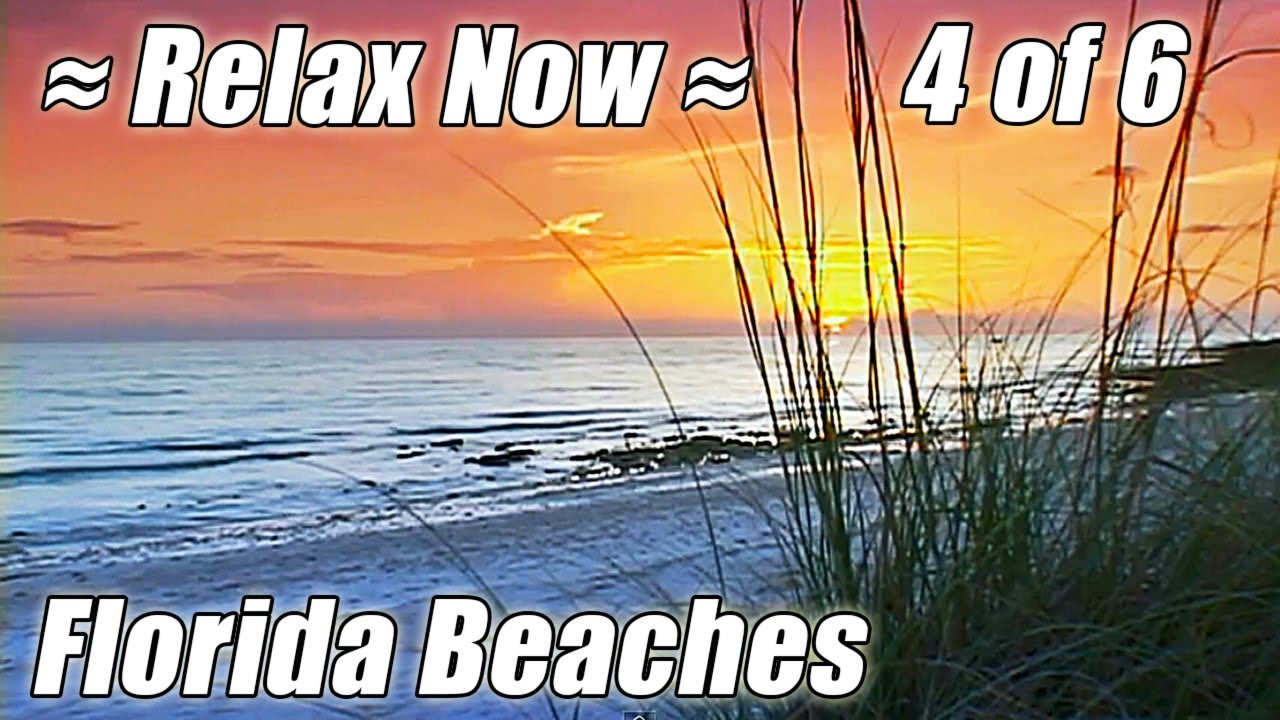 FLORIDA BEACHES #4 Ocean Sounds Relaxing Sunset Waves DVD Relax  Clearwater Beach Relaxation Video