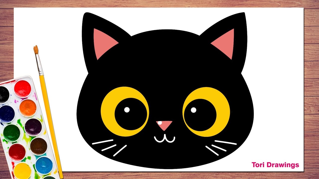 How to Draw Black Cat | Black Cat Drawing | Simple & Beautiful Cat Drawing 