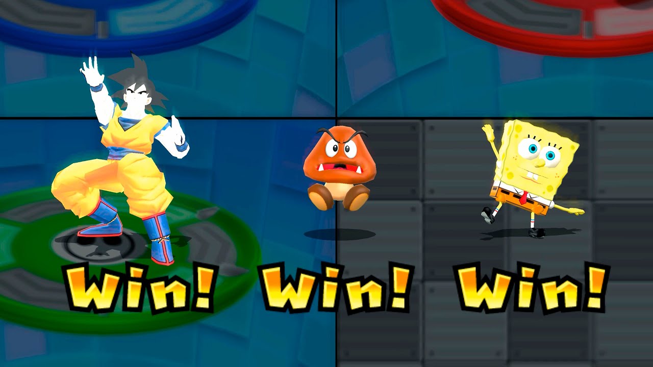 Mario Party 9 Mod - Step It Up 5 Wins - Goku vs Goomba vs Spongebob #stepitup7wins