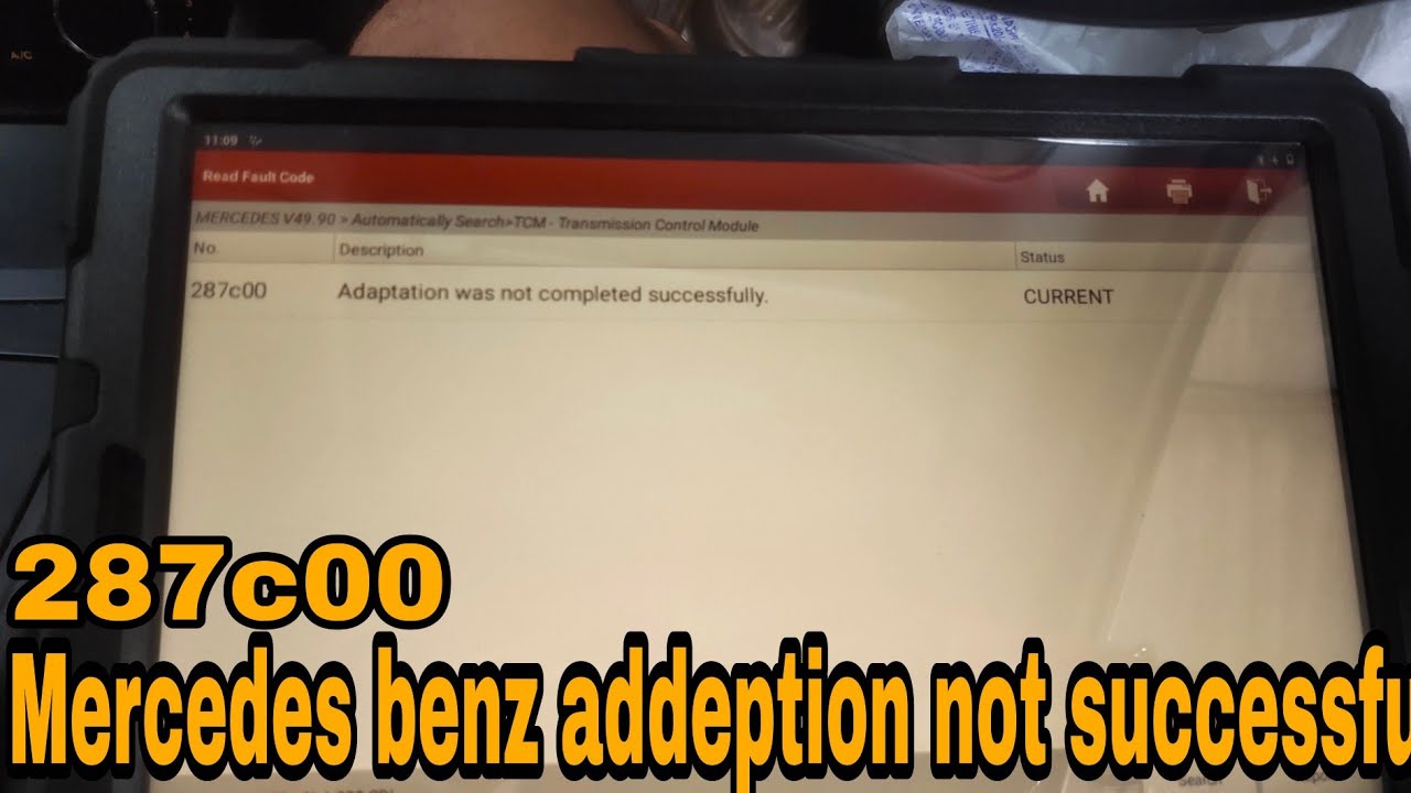 287c00 adaptation was not completed successfully Mercedes Benz w156 w117 w246 fix problems