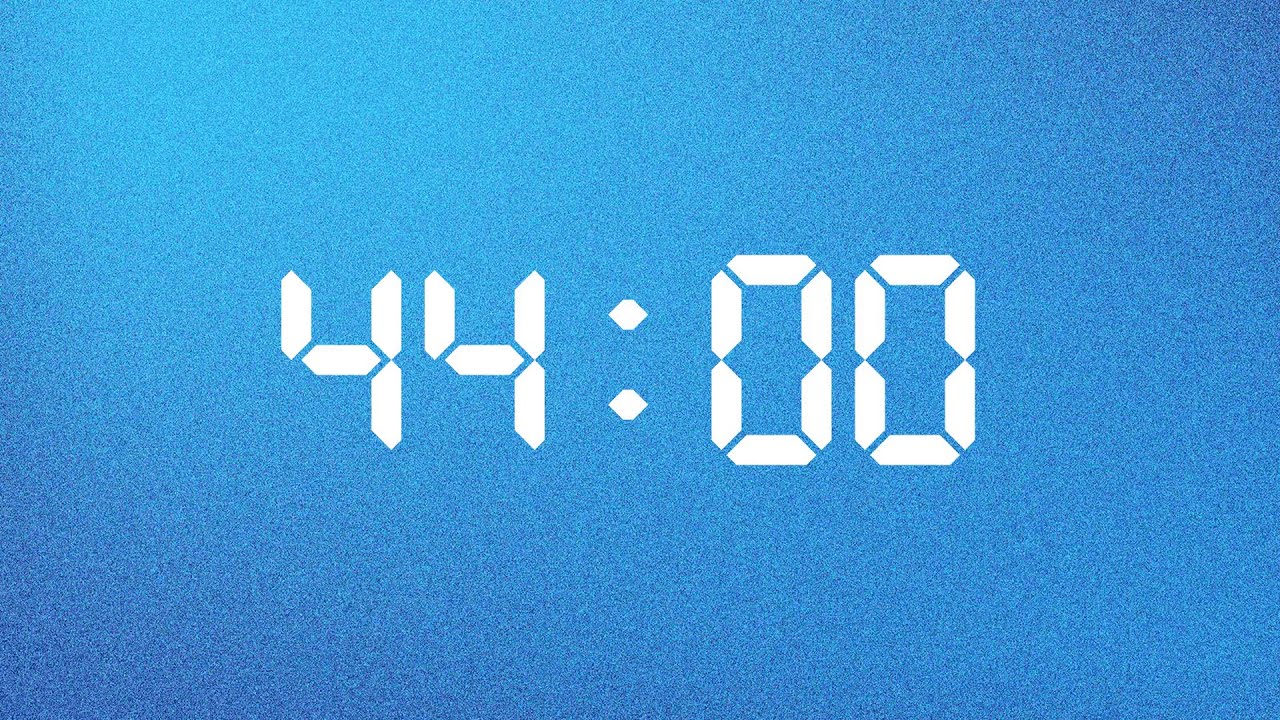 44 Minute Timer to Think Clearly. Create Boldly. Flow Forward | Aqua Blue Edition | NX