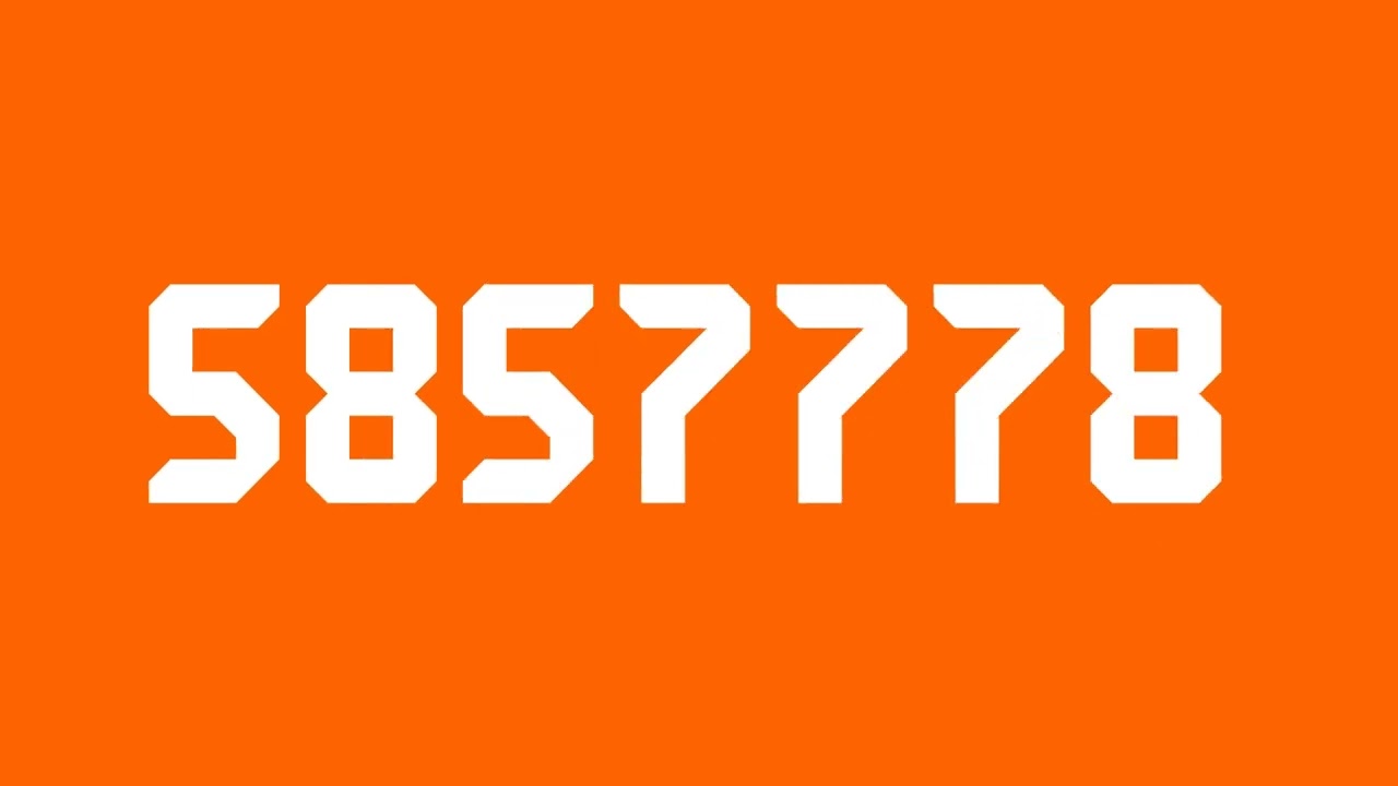 Numbers 1 to 14,000,000