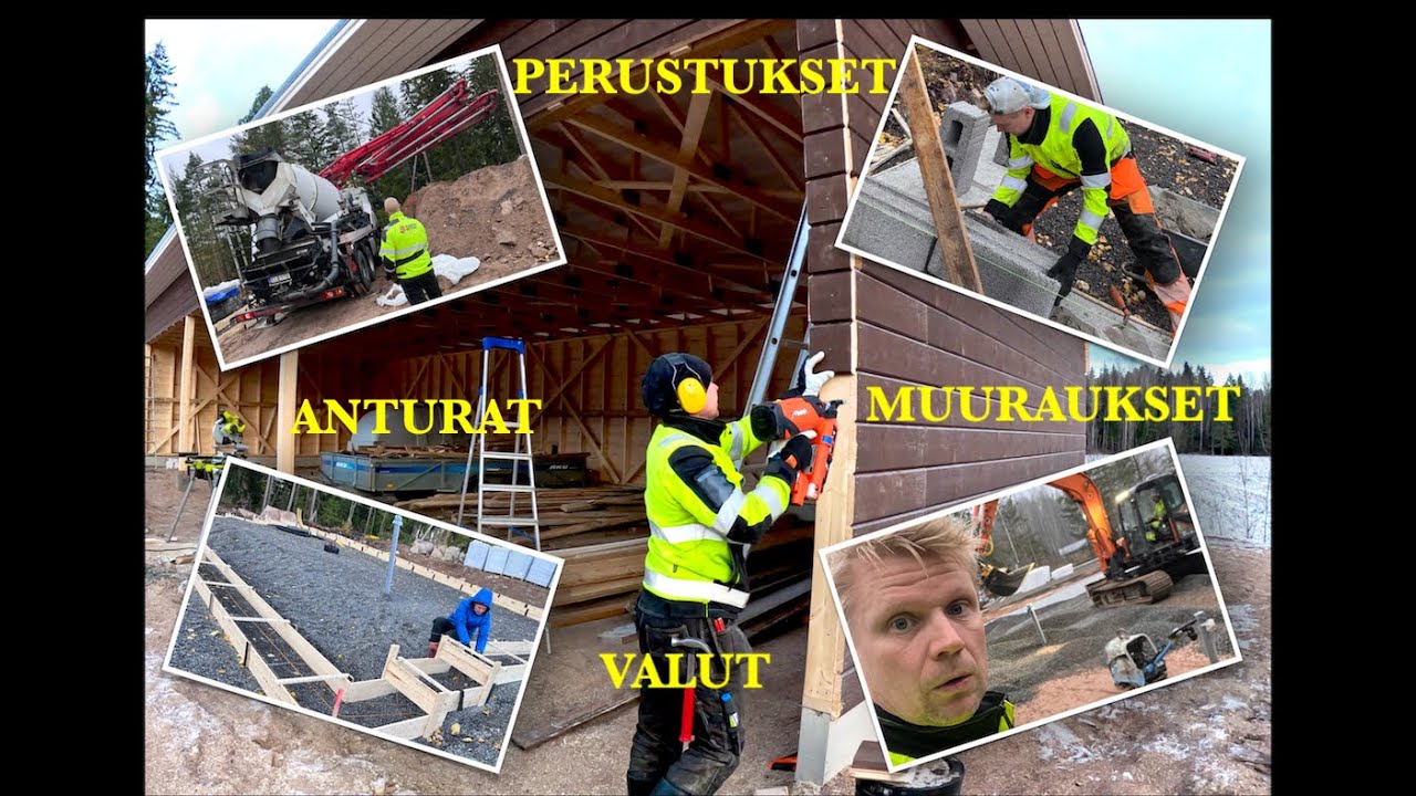 Uusi talo osa 8. Omakotitalon pohjatyöt: perustusten kaivuut ja teot