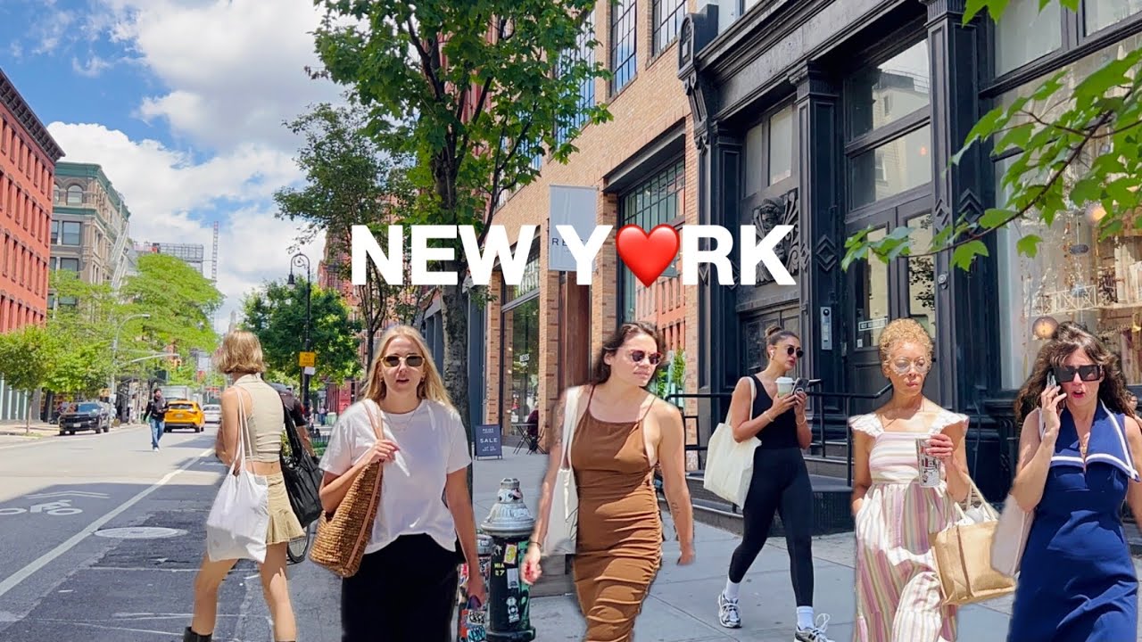 [4K]🇺🇸NYC Summer Walk🗽SoHo & Greenwich Village in Manhattan😎❤️‍🔥Hot Thursday Vibes | June 2024