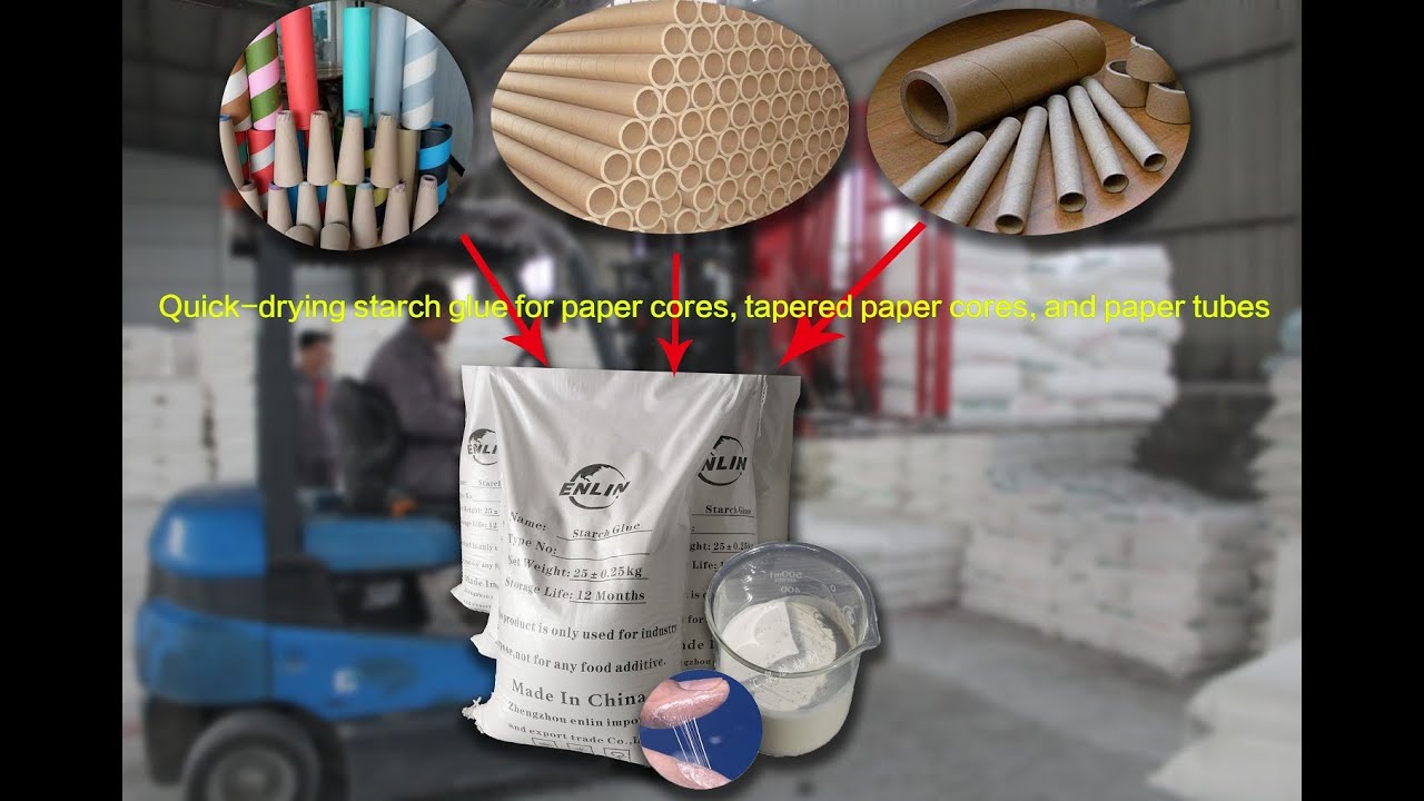 Cold Water Soluble Modified Starch Adhesive for Paper Core and Barrel  Quick Drying Rubber Powder