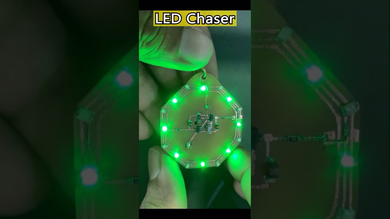 Flip flop Led flasher circuit by with SMD transistors and LED