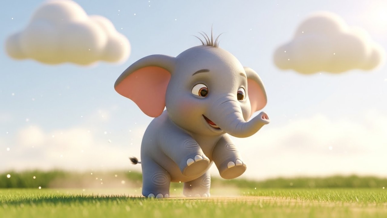 Слоненок учится прыгать 🐘🤸‍♂️😄 | Мультфильм для детей и весёлые приключения