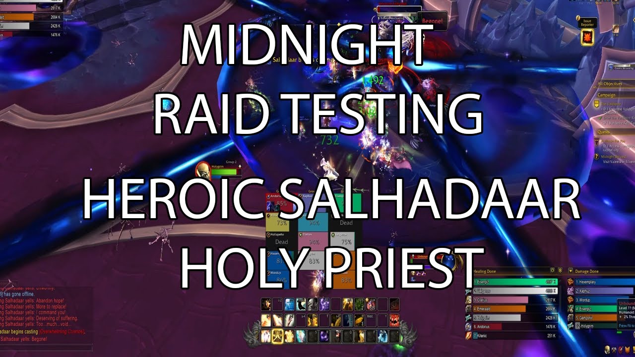 WoW Midnight Heroic Testing Salhadaar - Holy Priest