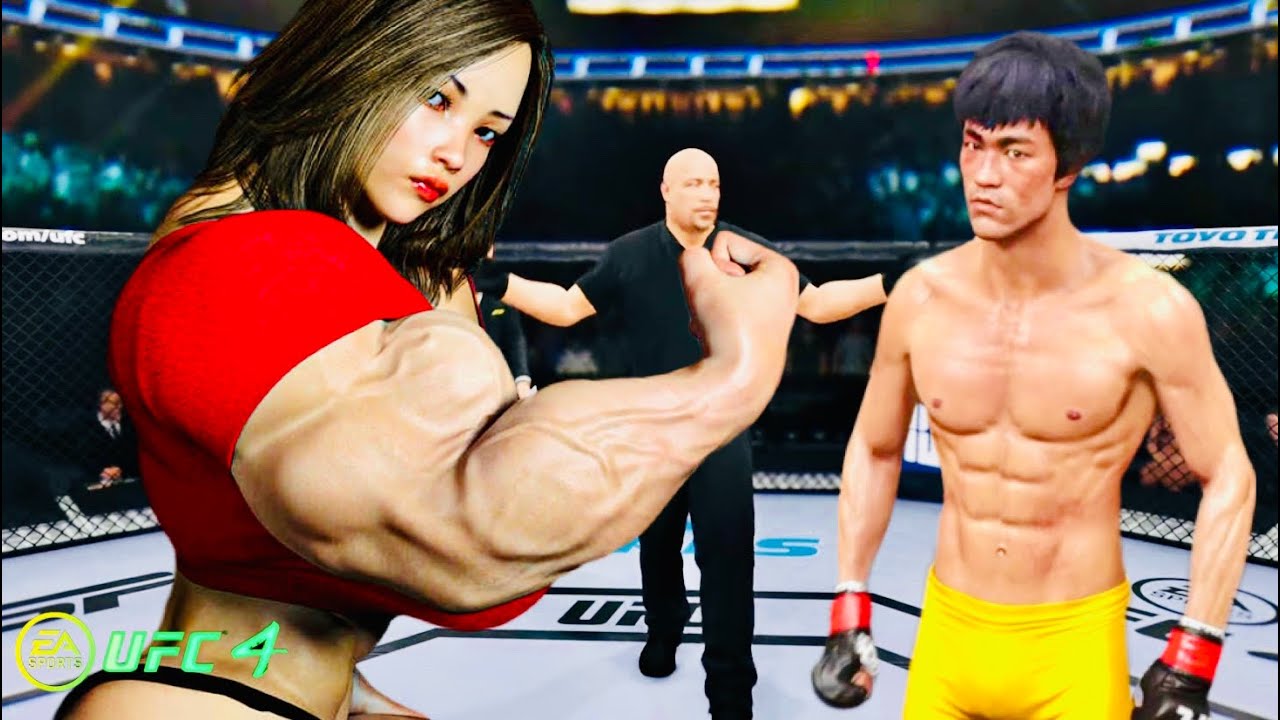 PS5 | Bruce Lee vs. Asian Muscular Barbie [EA Sport UFC 4]