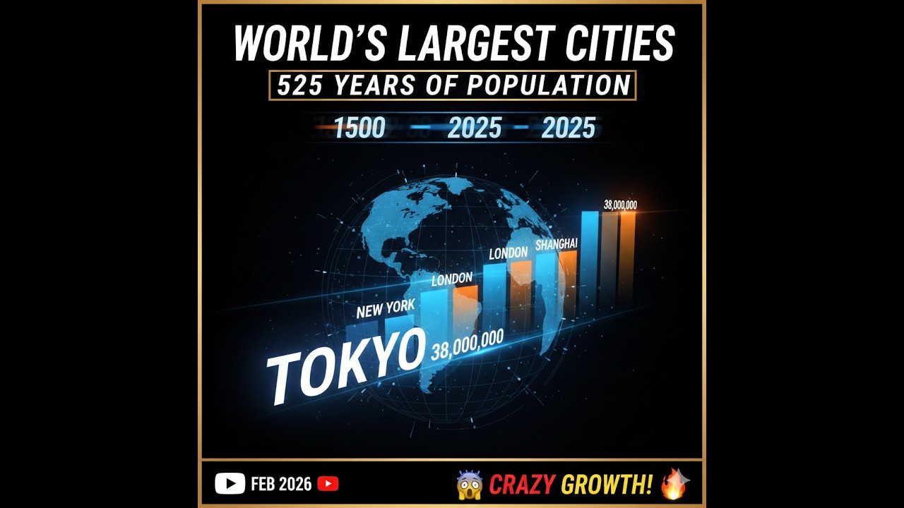 World's Largest City - 525 Years of Epic Population