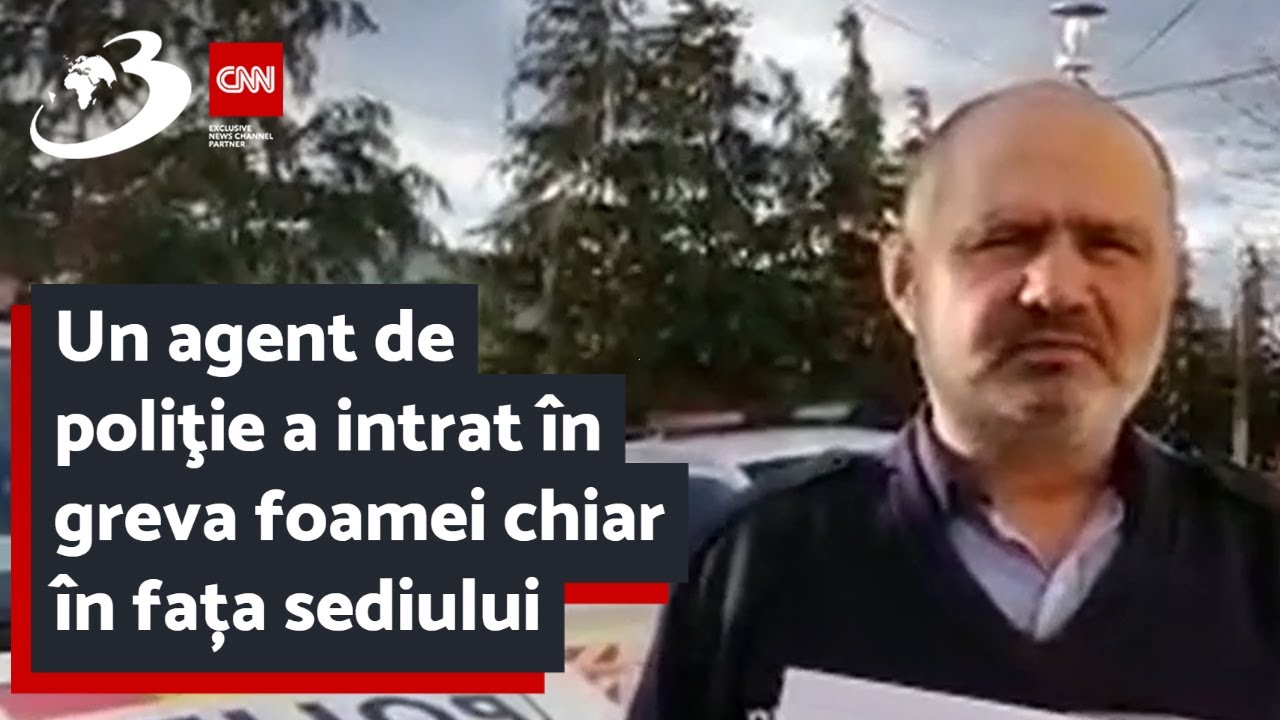 Un agent de poliţie a intrat în greva foamei chiar în fața sediului | M-am săturat să fiu abuzat