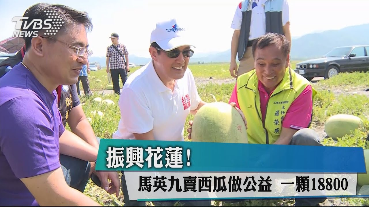 振興花蓮！馬英九賣西瓜做公益　一顆18800
