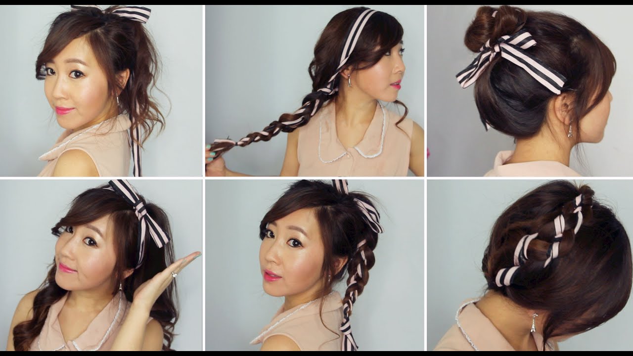 6 Easy Ribbon Hairstyles