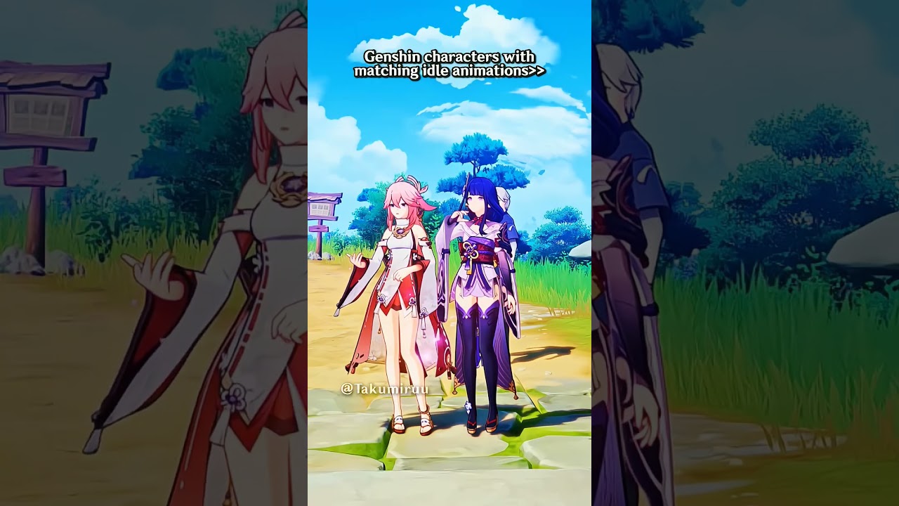 Genshin Impact characters with matching idle animations definitely share a strong bond