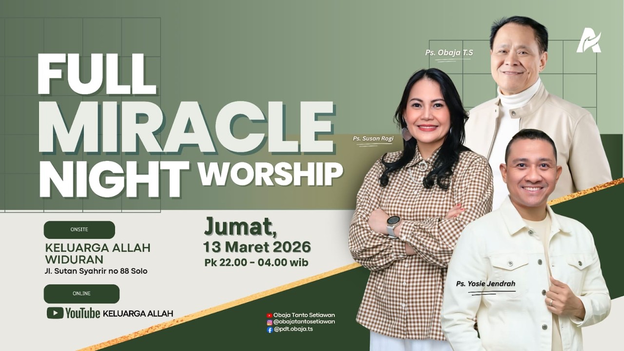 Ps. Yosie Jendrah, Ps. Susan Rogi | Full Miracle Night Worship | 13 Maret 2026