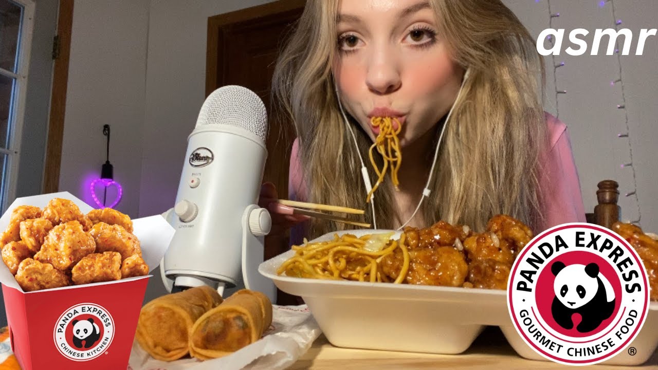ASMR Eating a Panda Express FEAST