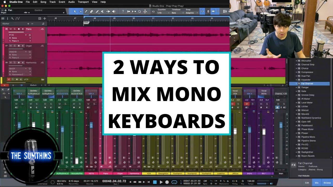 2 Ways To Mix Mono Keyboards To Sit In The Mix