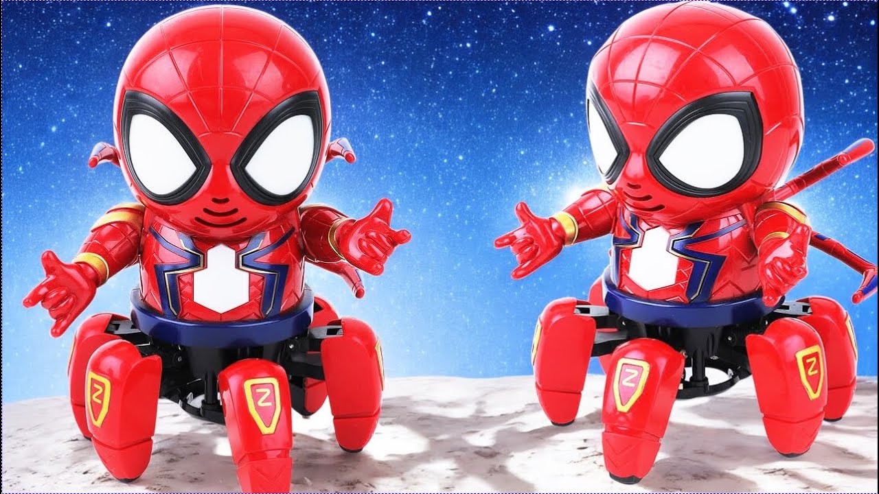 Satisfying Videos ASMR with Super Hero Spider Man Six Legs Dance | Review Avengers Toys