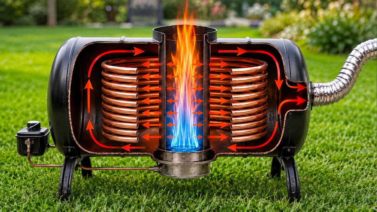 Millions of people don't need gas! DIY 3-in-1 waste oil heater from copper pipe &mdash; No power, no gas