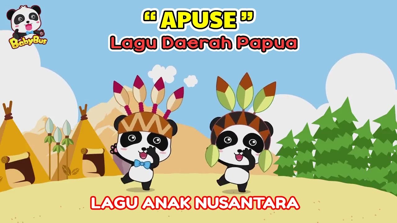 Apuse ♫ Lagu Daerah Papua ❤ Kartun BabyBus ❤ Lagu anak balita, paud, tk, sd ♫ Lagu Nusantara