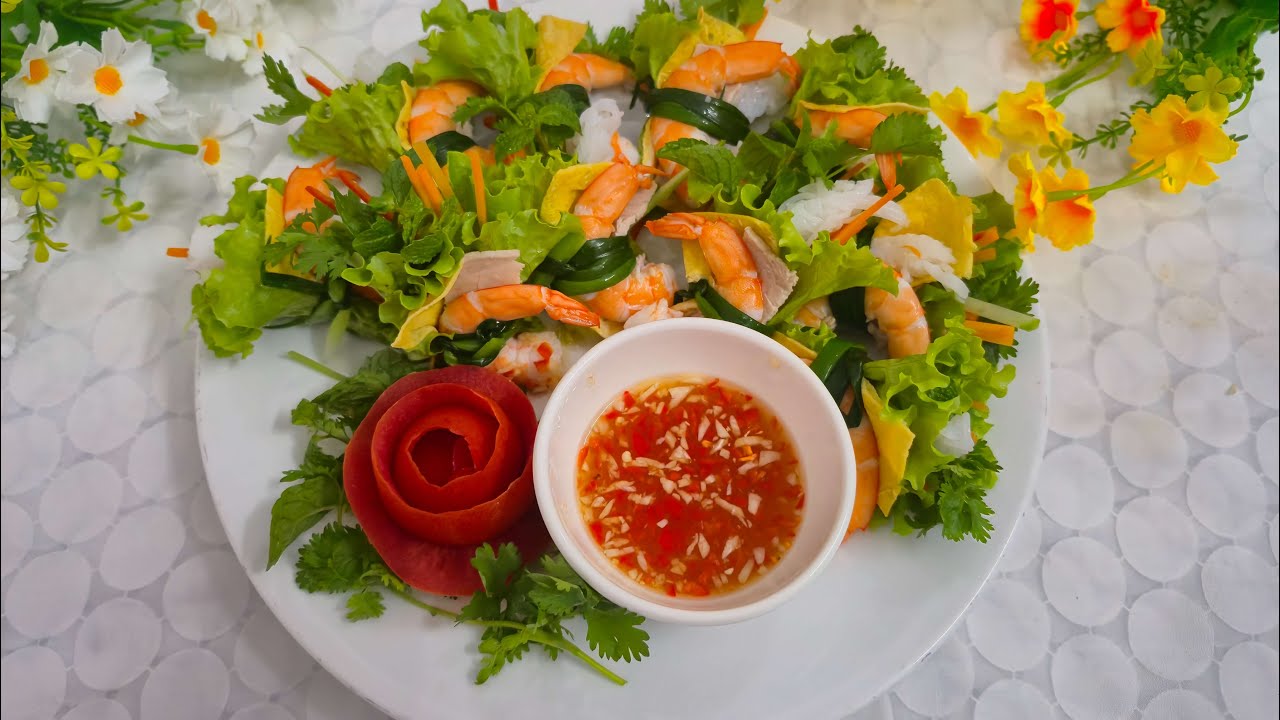 Cách làm hành cuốn tôm thịt đơn giản tại nhà | Món ngon dễ làm
