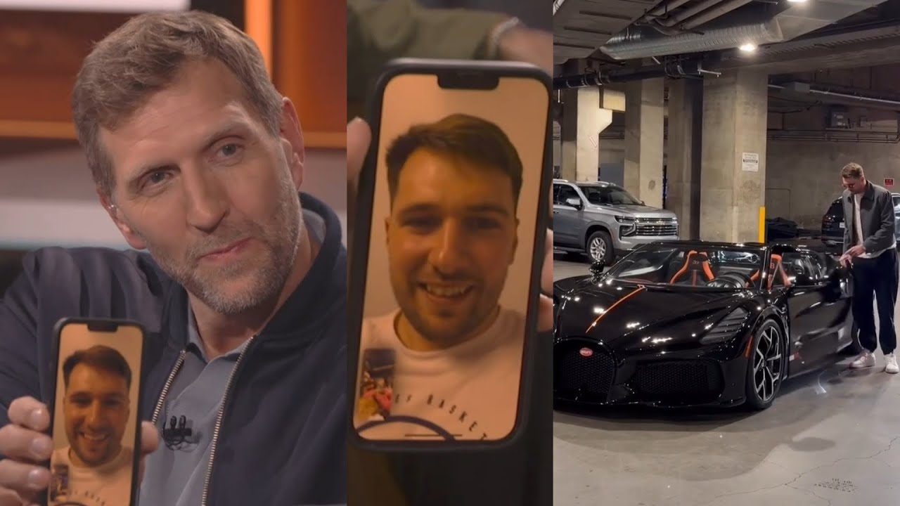 Лука Дончич пообщается с Дирком Новицки по FaceTime, чтобы обсудить поездку на игру Bugatti проти...