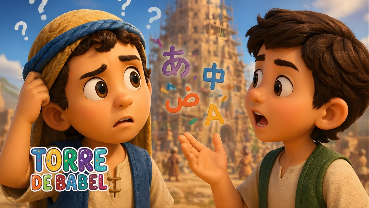 Música Infantil Bíblica Sobre A Torre de Babel 🚧| Confusão de Línguas #históriasbíblicas