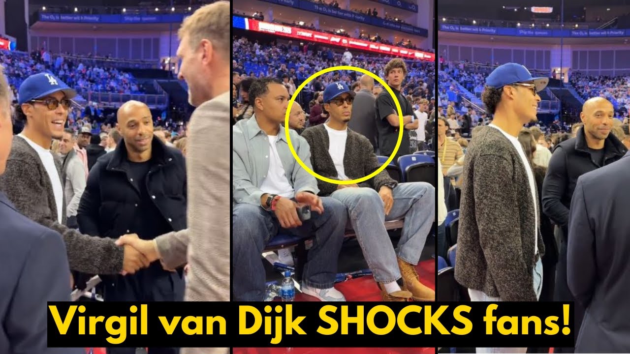 Virgil van Dijk’s Fresh New Look Steals the Show at NBA Courtside with Thierry Henry!