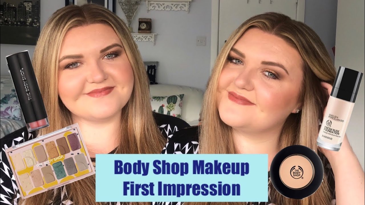 Body Shop Makeup First Impression & Review | Foundation, Concealer, Eyeshadow Palette, Lipstick