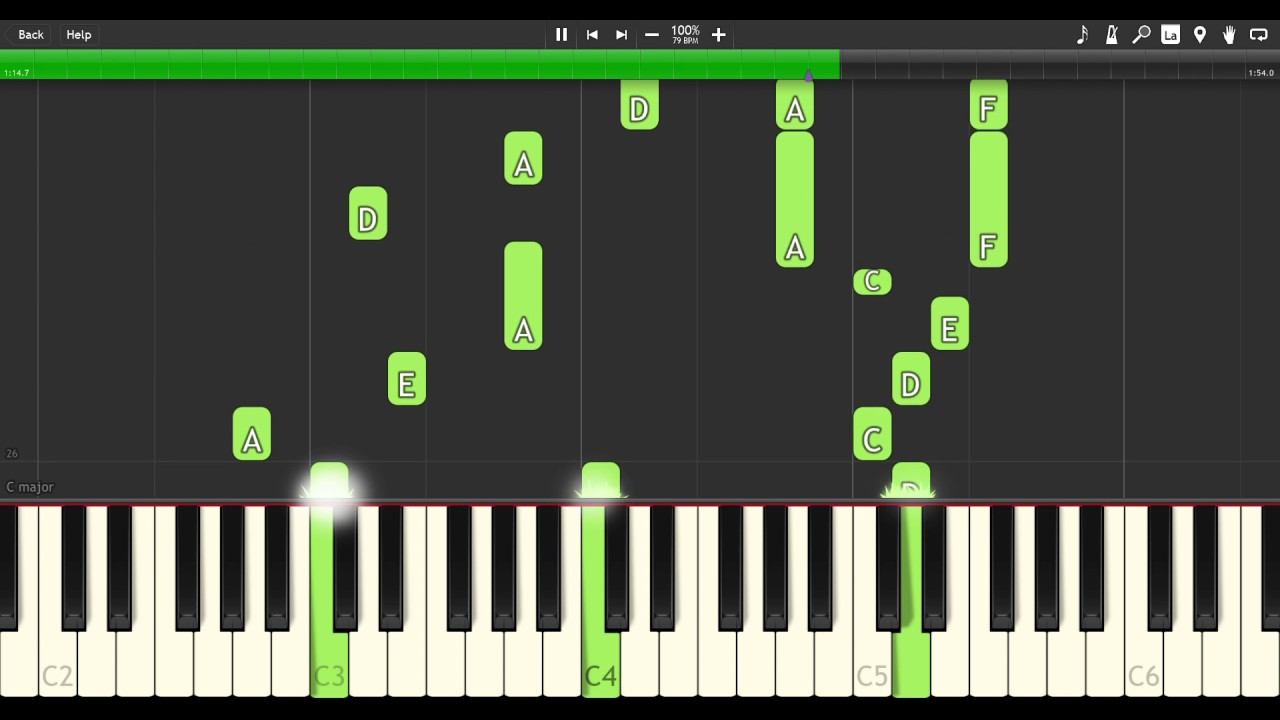 Gravitation - Glaring Dream (Secret Dream Air Mix) - [Synthesia] Piano cover