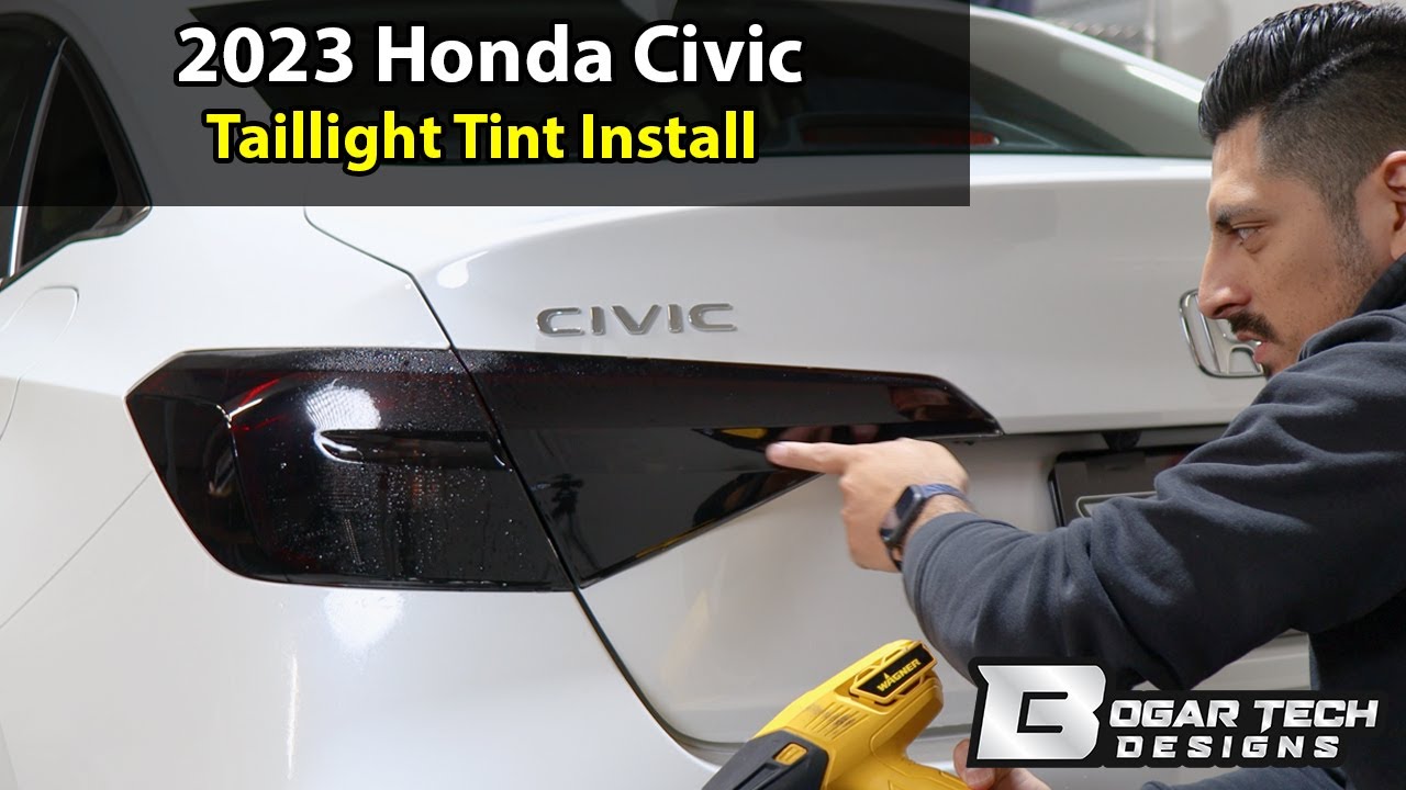 Установка тонировки задних фонарей Honda Civic Sedan 2022-2025