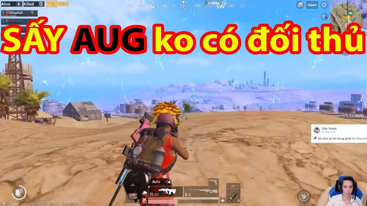 🔫[PUBG MOBILE] Khi Nam Blue SẤY AUG - Kh&ocirc;ng c&oacute; đối thủ ✔