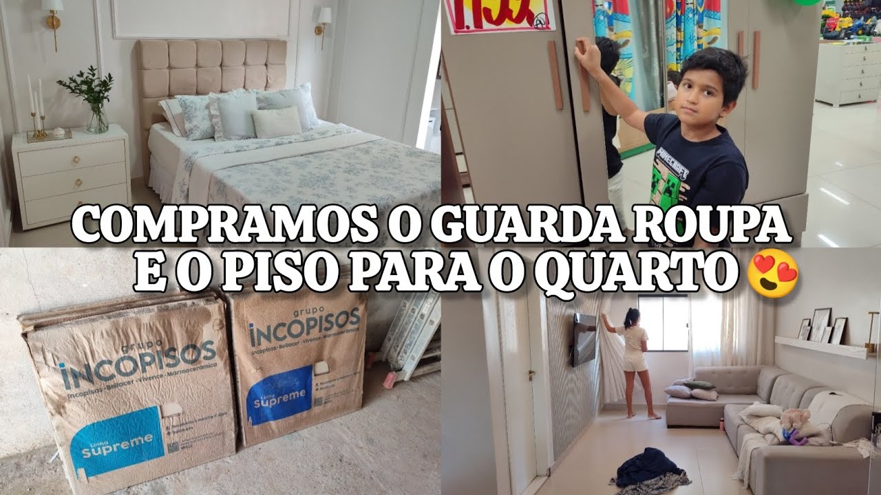 FINALMENTE COMPRAMOS O GUARDA ROUPA E O PISO DO QUARTO 🥳, muitas novidades, CAMA POSTA DELICADA 🥰