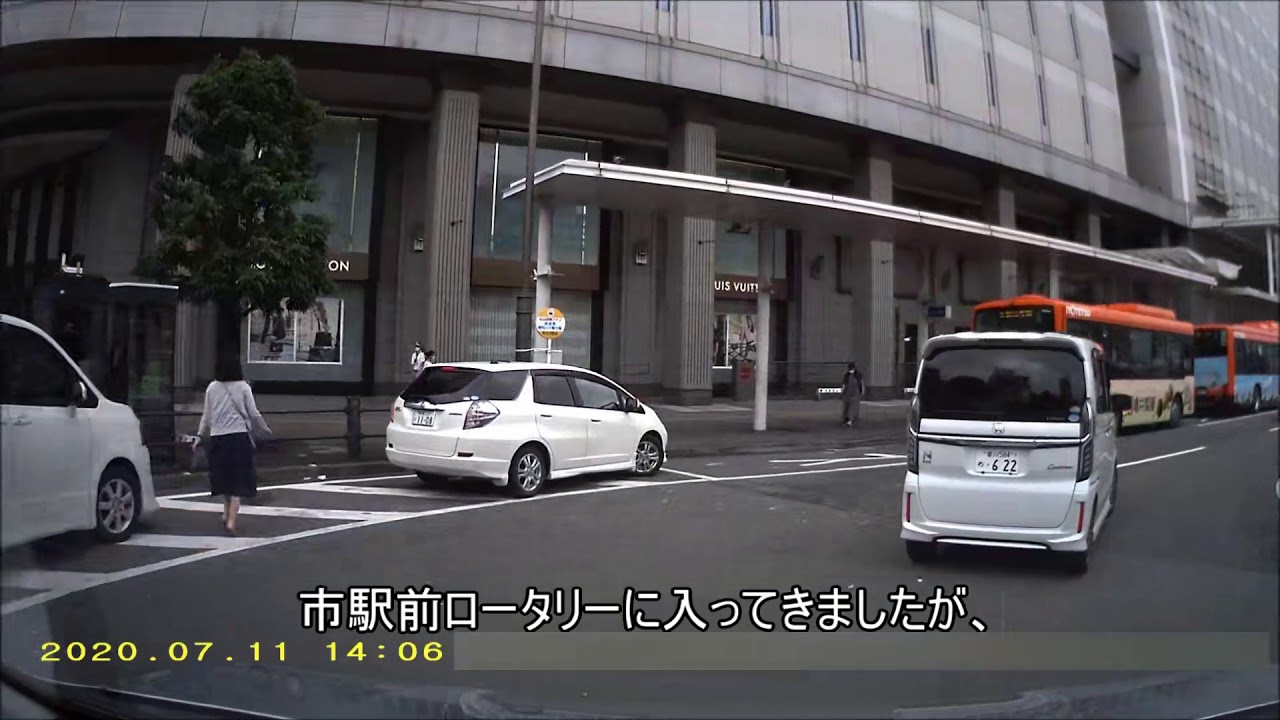愛媛県松山市朝生田町～伊予鉄高島屋駐車場～宮田町　2020年07月11日