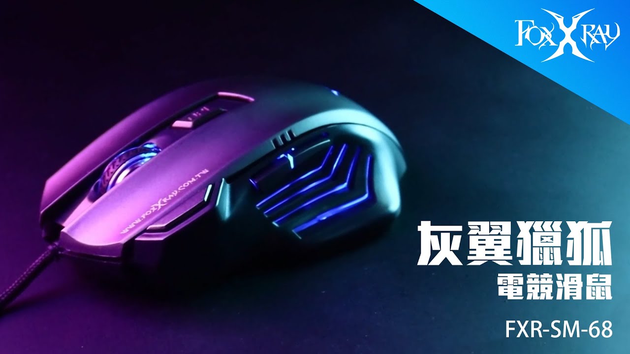 【FoxXRay 狐鐳電競｜FXR-SM-68】Grey wing灰翼獵狐電競滑鼠