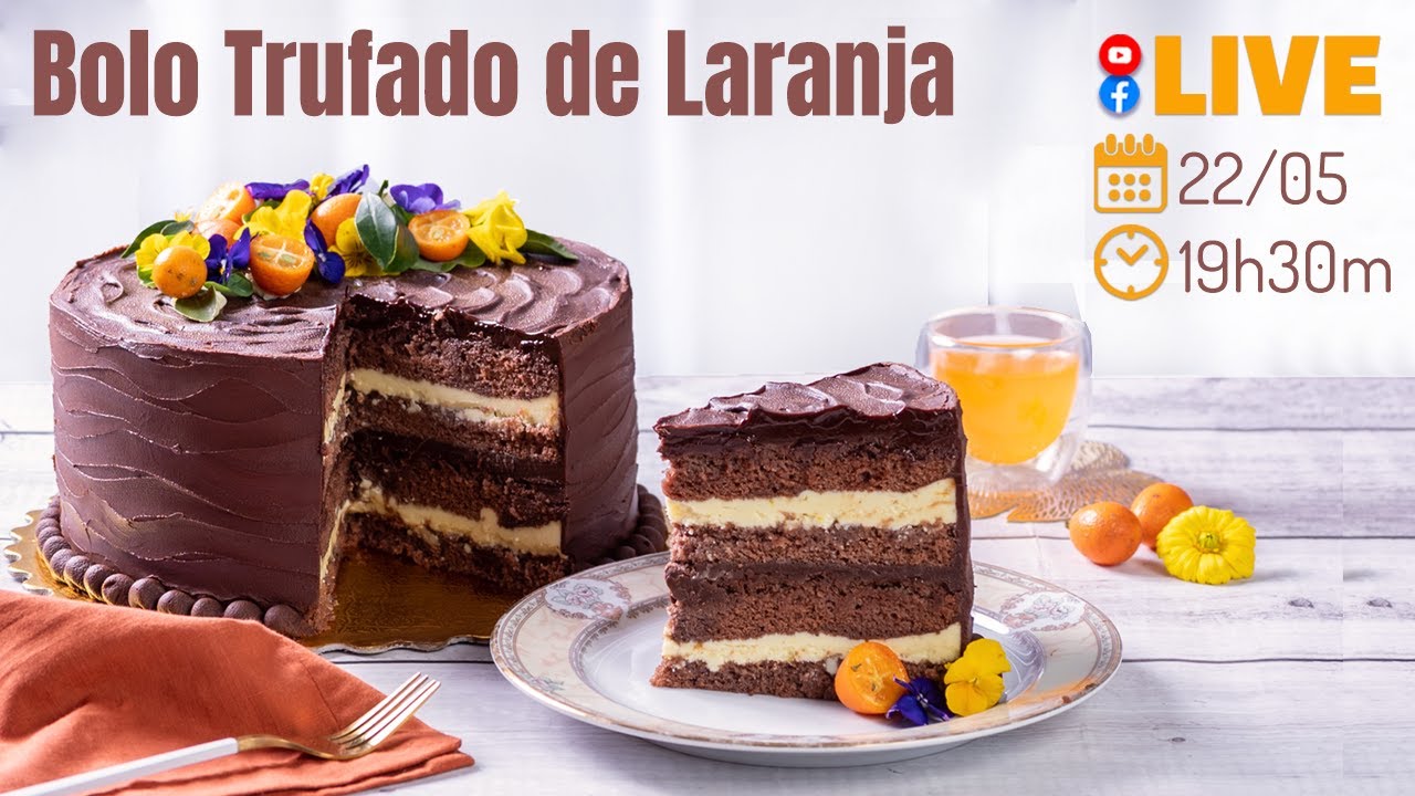 🔴 LIVE - BOLO TRUFADO DE LARANJA - Chef Silvia Nicolau