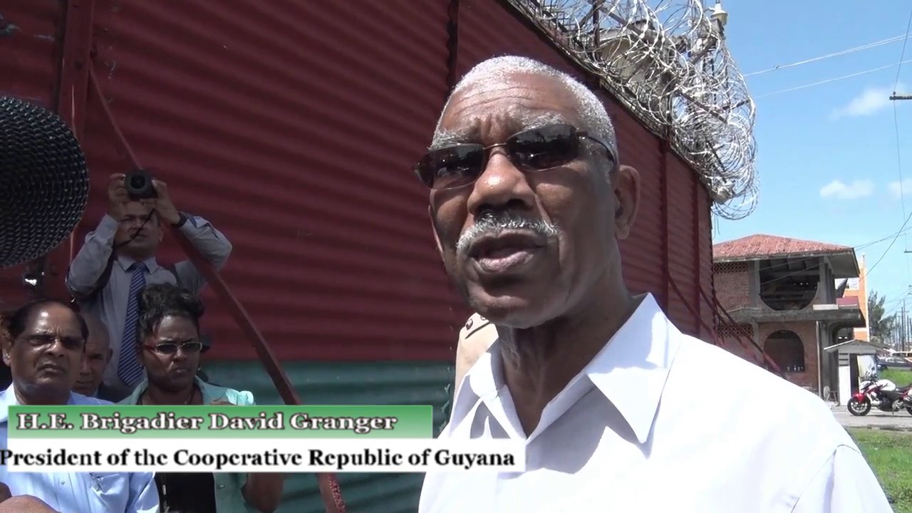 President David Granger and his Cabinet visit Camp Street Prison site