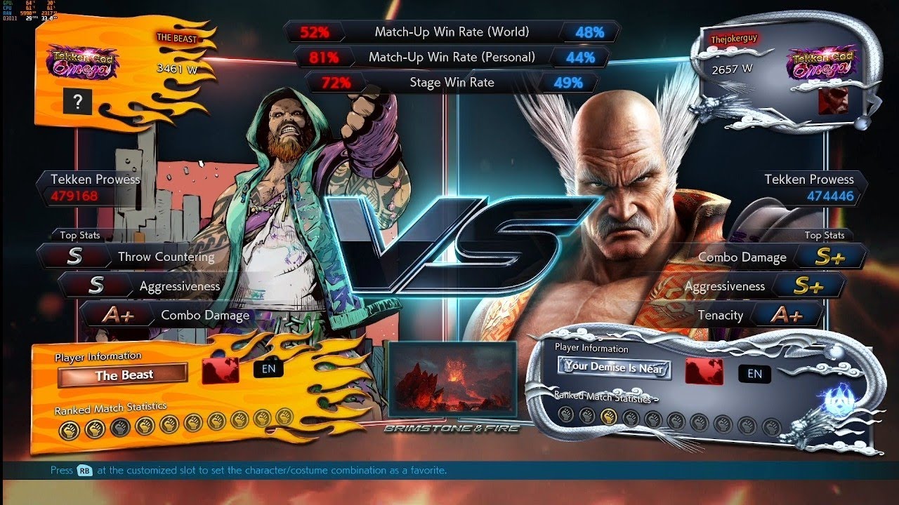 BSK (Marduk) VS Thejokerguy (Heihachi) Tekken 7 Pakistan