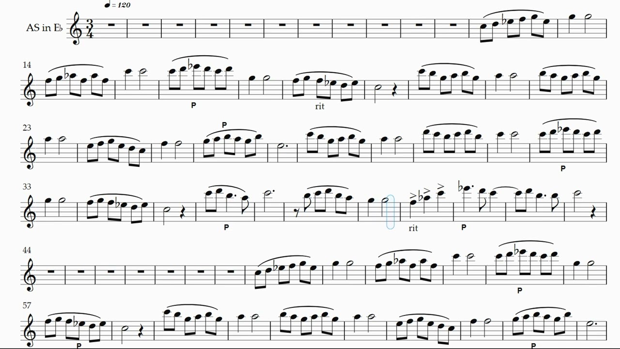 Torna A Surriento(돌아오라 소펜토로) Alto Saxophone Sheet Music(영상악보)