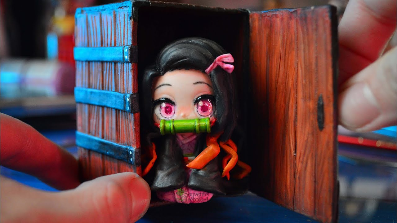 Como hacer Nezuko con porcelana fría | Demon Slayer: Kimetsu no Yaiba