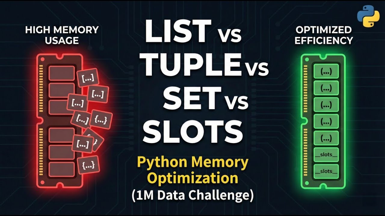 List vs Tuple vs Set vs Slots: Python Memory Optimization (1M Data Challenge)