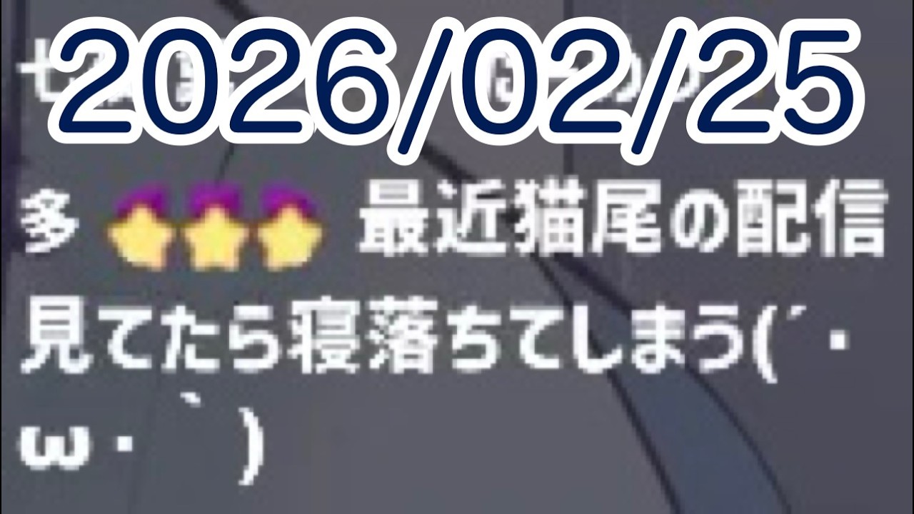 【お喋り枠 26/2/25】睡眠導入枠【雑談配信】