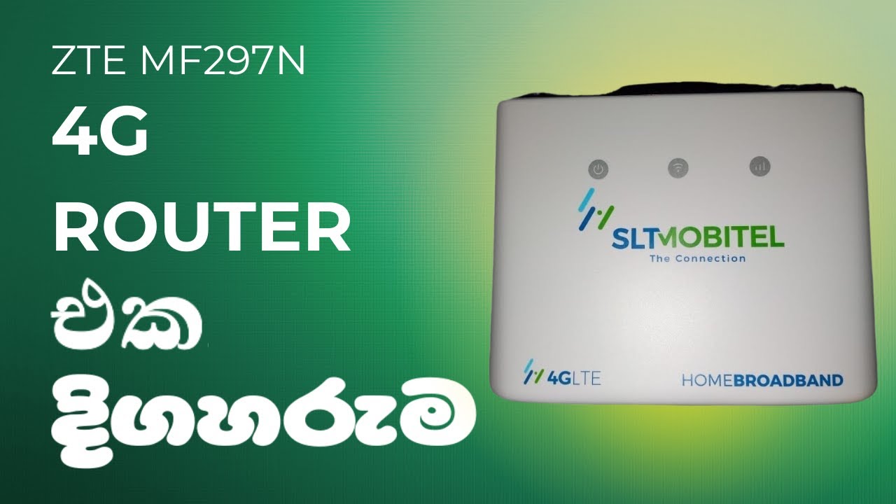 ZTE MF293N Router Unboxing SLTMOBITEL WiFi Router