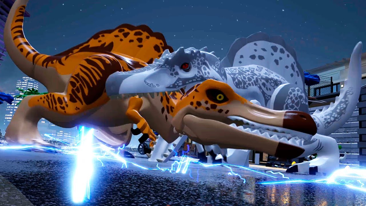 ESPINOREX ESPINDOMINUS E ESPINRAPTOR no LEGO Jurassic World MOD