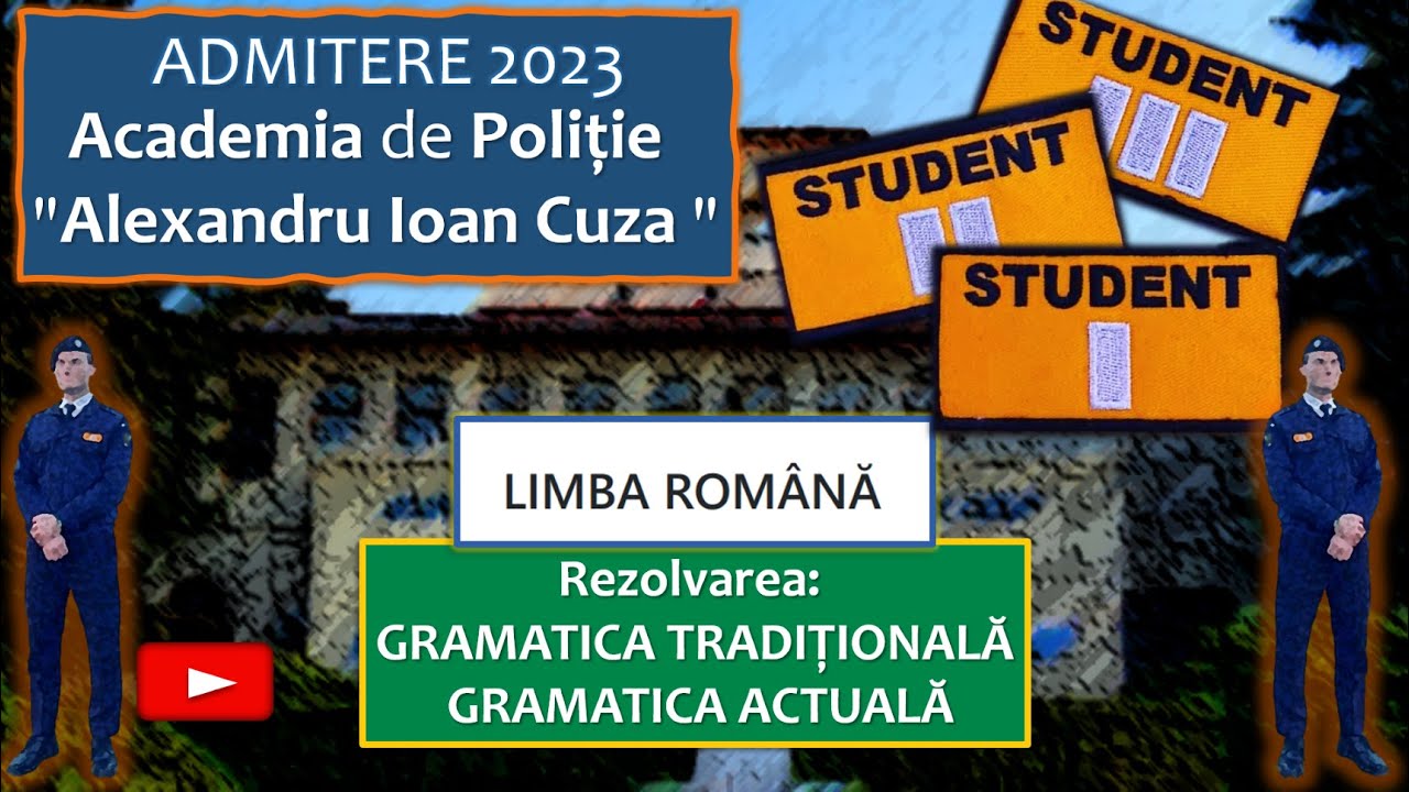 Subiect LIMBA ROMÂNĂ, Admitere Academia de Poliție 