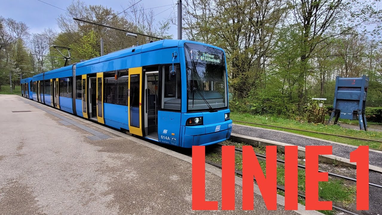 Mitfahrt Linie 1 Von Wilhelmshöhe (Park) bis Vellmar Nord   im beiwagen