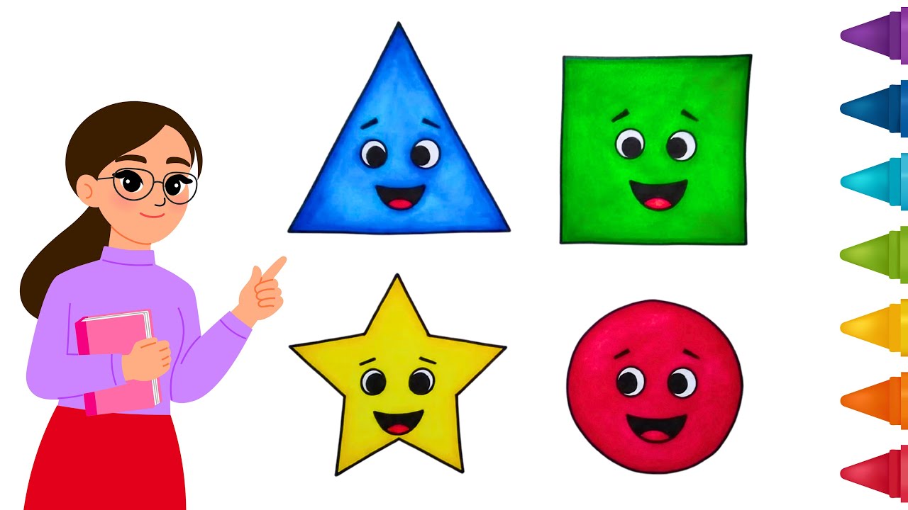 How to Draw Cartoon 2D shape Drawing for kids 2026