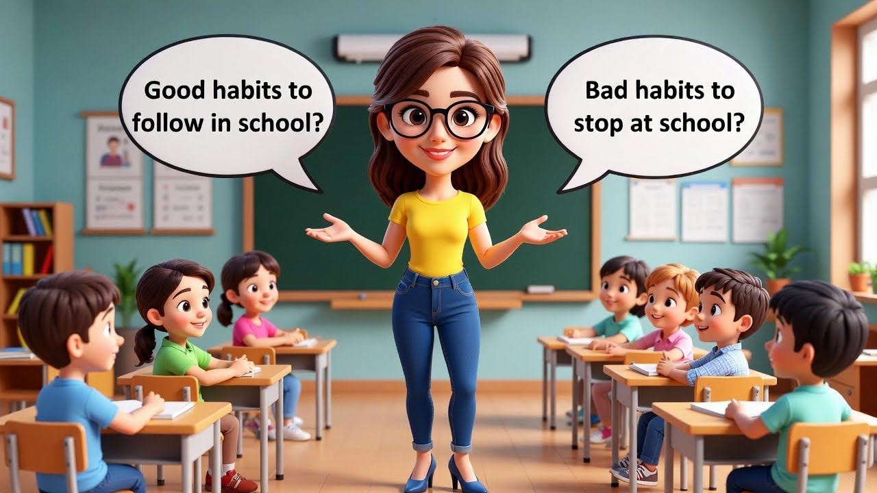 Good Vs Bad Habits in School | Kids Learning Video