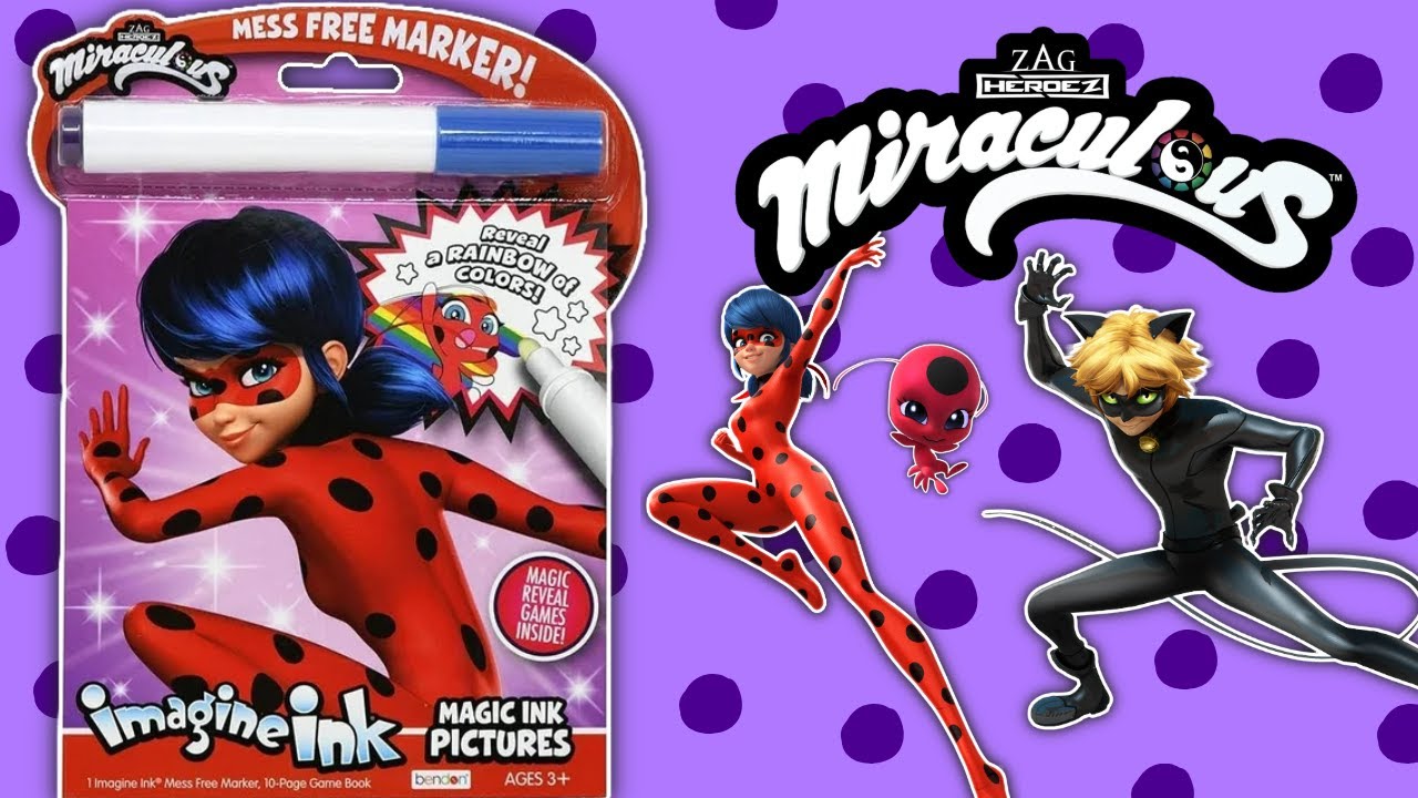 Miraculous Ladybug Imagine Ink Coloring & Activity Book | Magic Ink Reveal with Mess-Free Marker