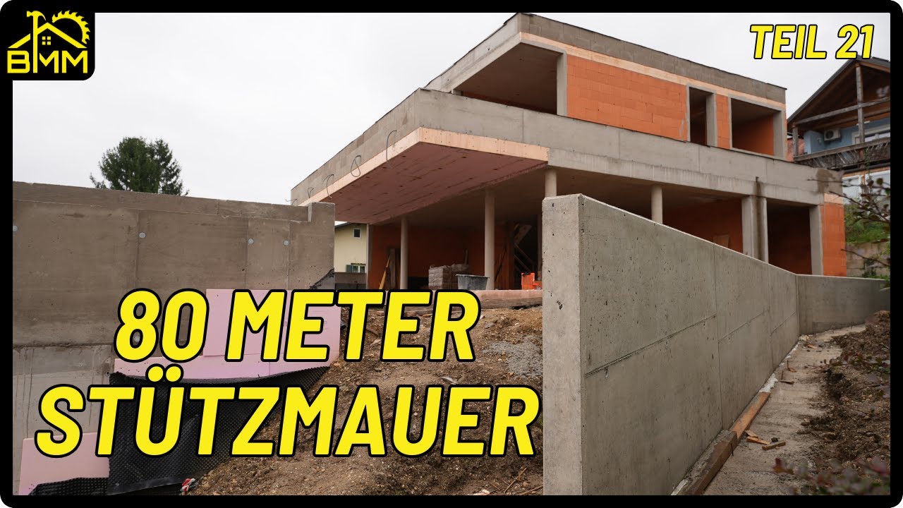Stützmauern betonieren   | Traumhaus Teil 21